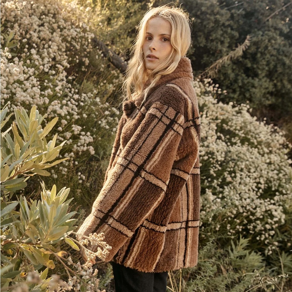 RARE Dôen Heirloom Easton Coat in Charcoal Sierra Plaid - Picture 13 of 16